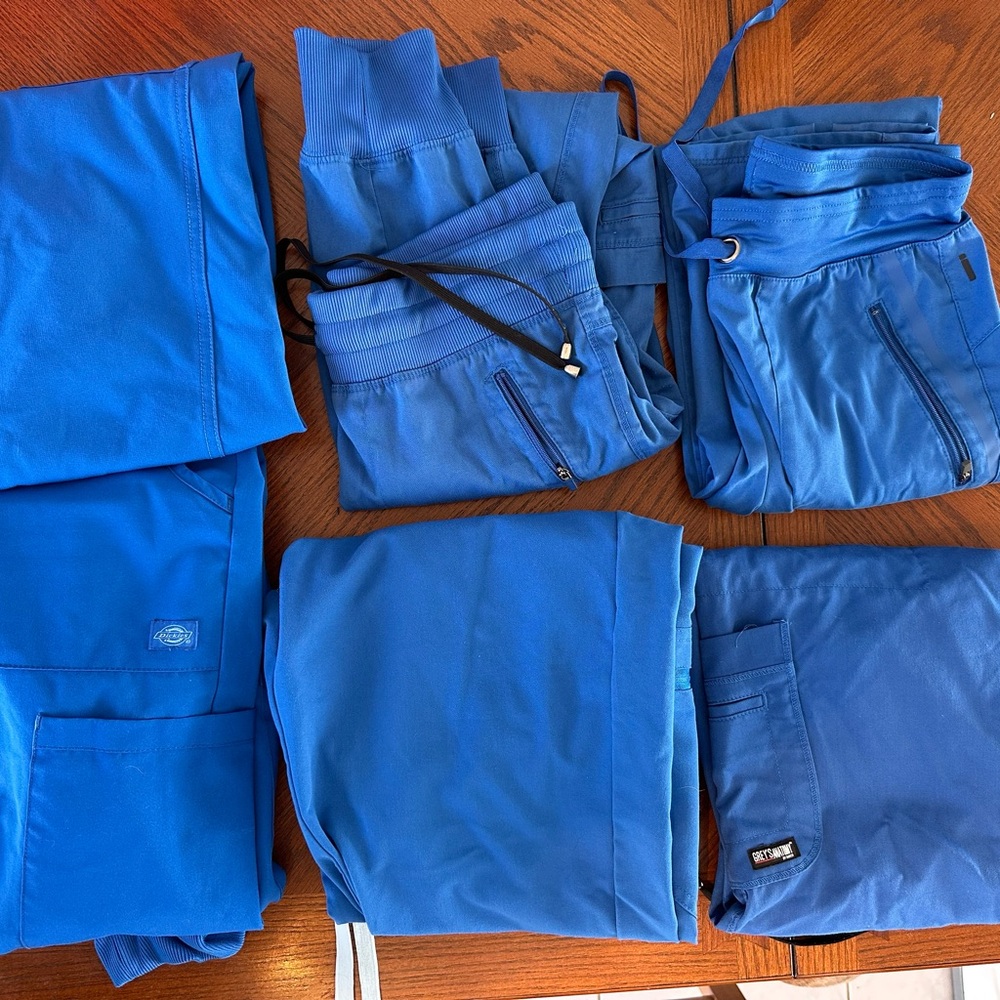 Yale YNHH royal blue nursing scrub tops & bottoms